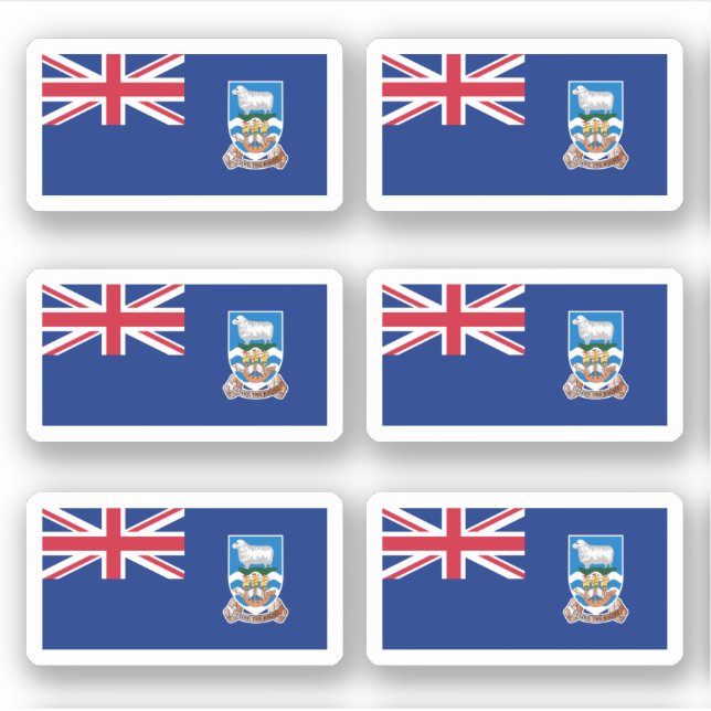 Falkland Islander-Flagge Aufkleber (Vorderseite)