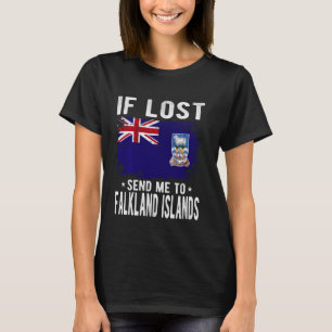 Falkland Islands Flag Souvenir - Wenn ich verloren T-Shirt