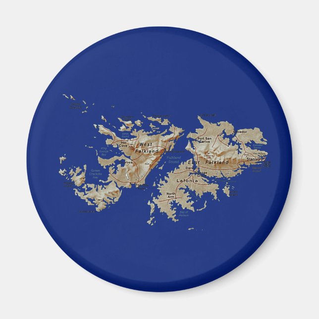 Falkland Islands Map Magnet (Vorne)