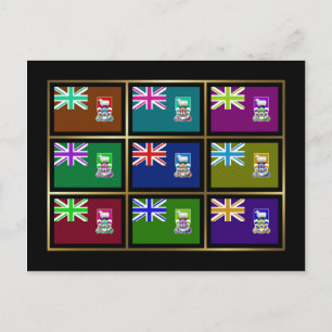 Falkland Islands Multihue Flags Carte postale