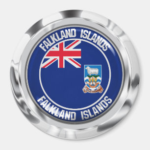 Falkland Islands Round Emblem Magnet
