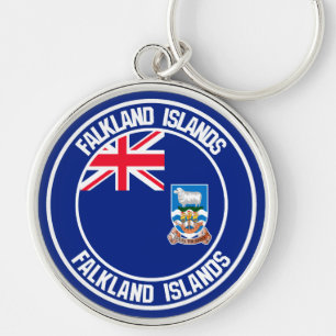 Falkland Islands Round Emblem Schlüsselanhänger