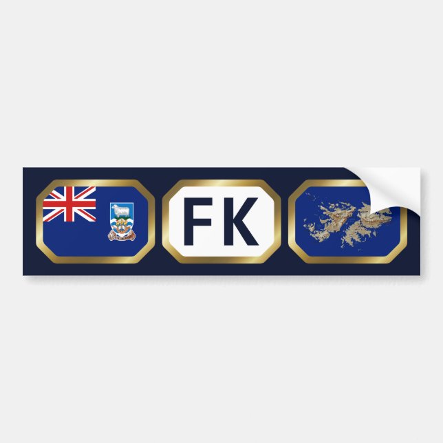 Falklandinseln - Autoaufkleber der Flag-Karte (Vorne)