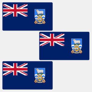 Falklandinseln-Flagge Etiketten