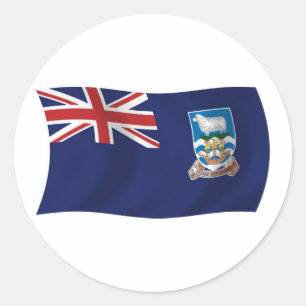 Falklandinseln-Flaggen-Aufkleber Runder Aufkleber