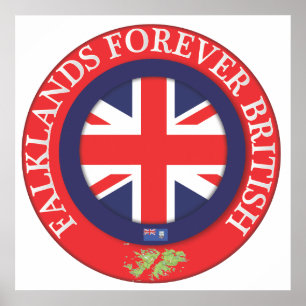Falklandinseln für immer britisch poster