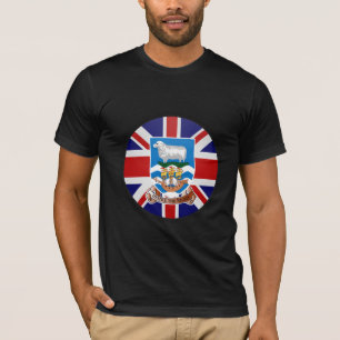 Falklandinseln-Qualität Flaggen-Kreis T-Shirt