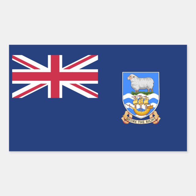 Falklandinseln Rechteckiger Aufkleber (Vorderseite)