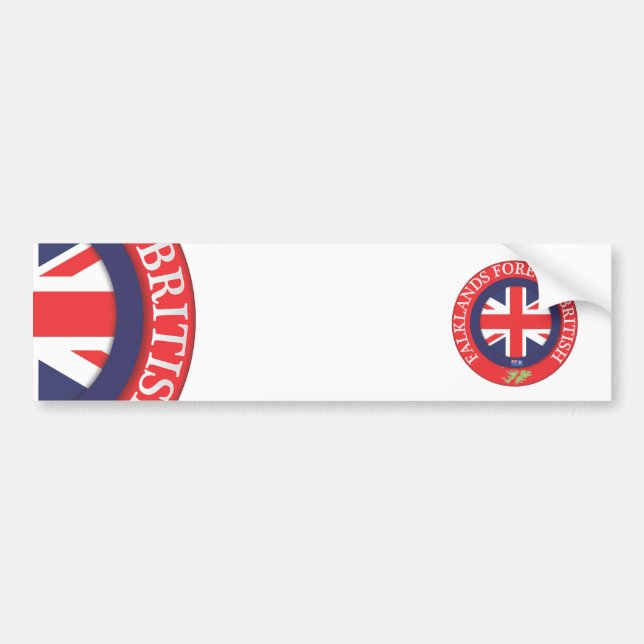 Falklands Forever British Autoaufkleber (Vorne)