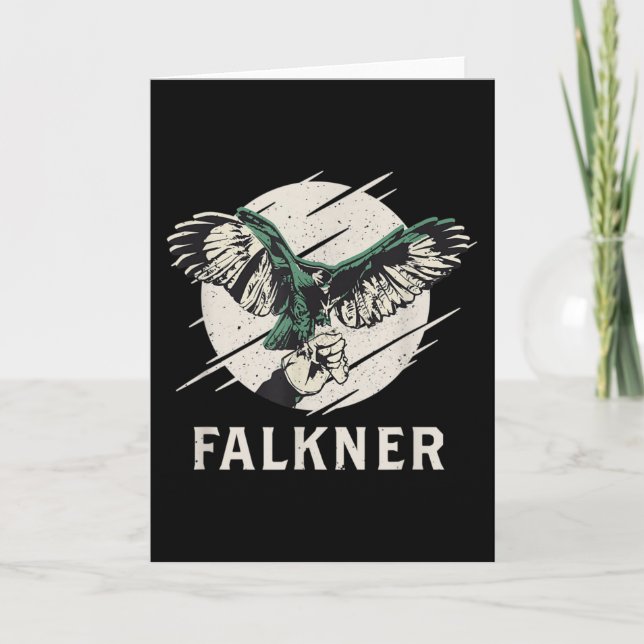 Falkner I Falconry Hunting Bird of Prey Hunting Karte (Vorderseite)