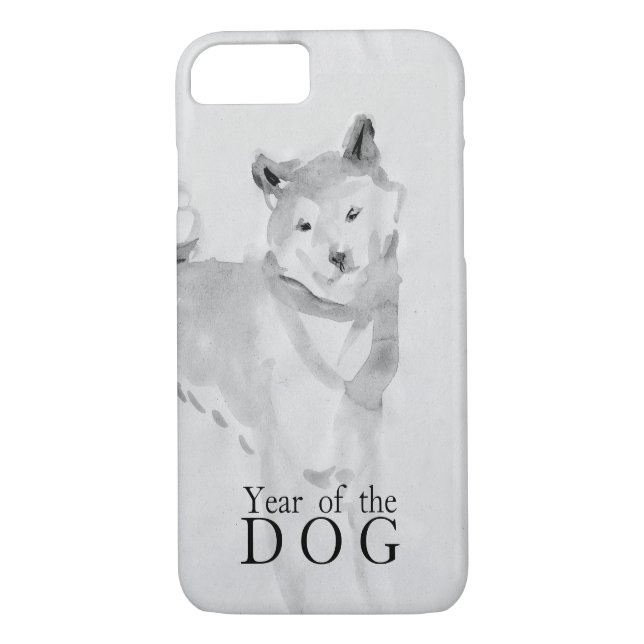 Fall 3: Shiba Inu Painting Chinese Dog Year 2018 Case-Mate iPhone Hülle (Rückseite)