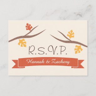 Fall-Acorn-Hochzeitungs-RSVP-Karte RSVP Karte