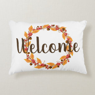 Fall Acorns & Berries Wreath   PERSONALISIERT Dekokissen