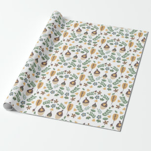 Fall Acorns Blumengrün Umschlagpapier Geschenkpapier
