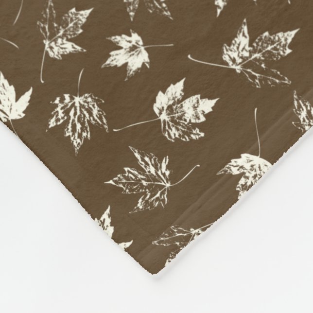 Fall Ahorn Verlasse auf braun - nahtlos. Fleecedecke (Ecke)