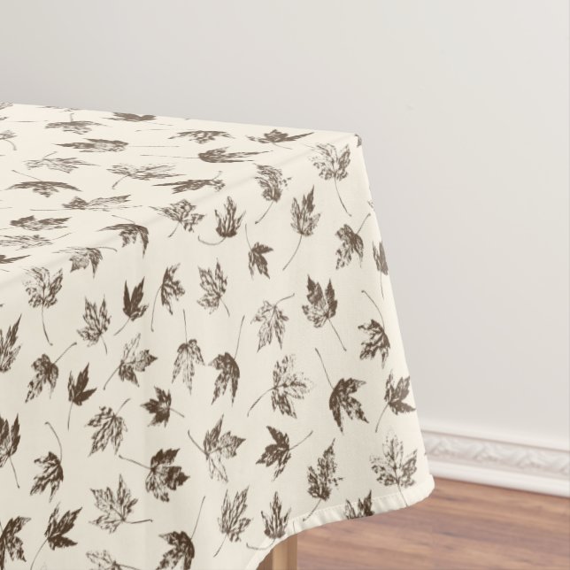 Fall Ahorn Verlasse auf Creme - nahtloses Muster. Tischdecke (Beispiel)