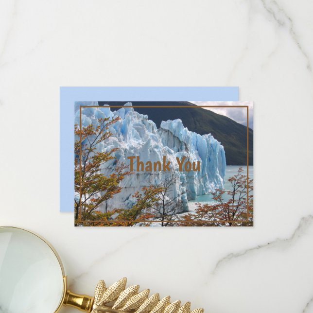 Fall am Perito Moreno Glacier, Argentinien Dankeskarte (Vorderseite/Rückseite Beispiel)