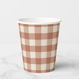Fall Amaro auf Panna Cotta Gingham - kariertes Mus Pappbecher