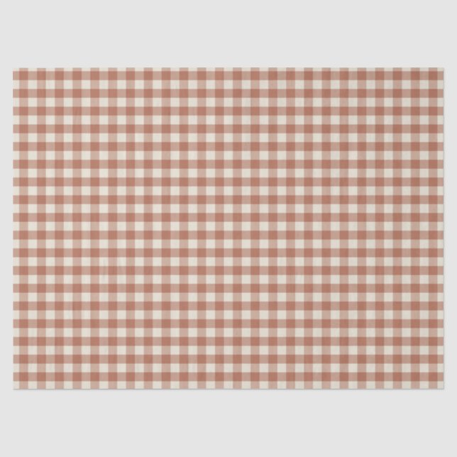Fall Amaro auf Panna Cotta Gingham - kariertes Mus Seidenpapier (Vorderseite)