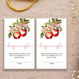 Fall Apple Babydusche Windeln Windeln Raffle Begleitkarte