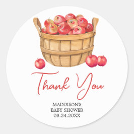 Fall Apple Basket Baby Dusche Runder Aufkleber