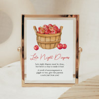 Fall Apple Basket Baby Dusche Spate Night Diapers