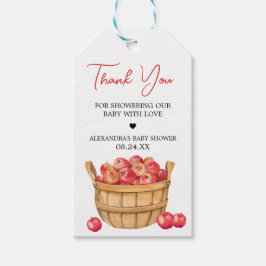 Fall Apple Basket Baby Duwer Fevor Tags Geschenkanhänger