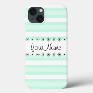 Fall Aqua Stripe "Name" iPad iPhone 13 Hülle