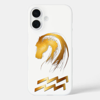 Fall Aquarius Horse China und Western Astrologie iPhone 16 Hülle