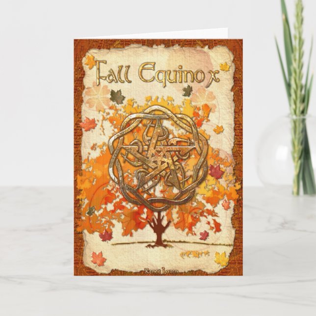 Fall-Äquinoktikum-Heide Wiccan Karte (Vorderseite)