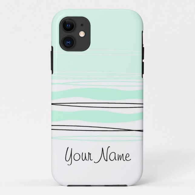 Fall "Atlantic Stripe Name Horizontal iPhone 5" Case-Mate iPhone Hülle (Rückseite)