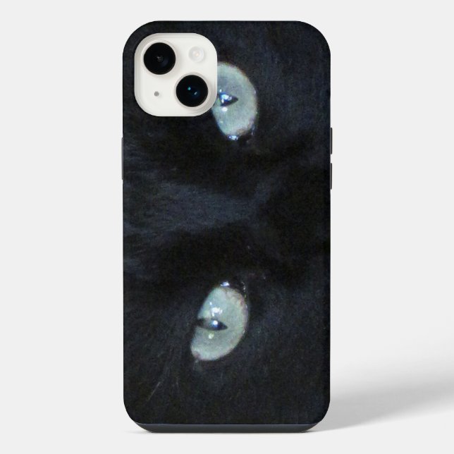 Fall - Augen der schwarzen Katze iPhone 14 Plus Hülle (Rückseite)