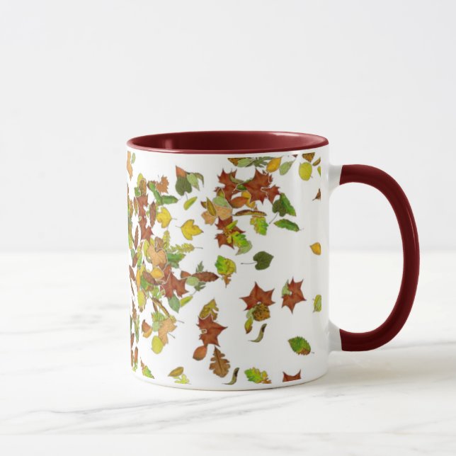 FALL/AUTUMENBLÄTE, weiß Tasse (Rechts)