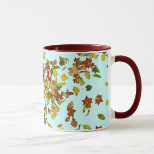 FALL/AUTUMENBLÄTTEN, Aquamarin blau Tasse