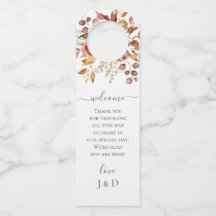 Fall Autumn Leaves Rustic Country Boho Wedding