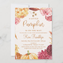 Fall Baby Dusche Ein kleiner Kürbis ist unterwegs