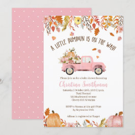 Fall Baby Dusche Einladungen für ein Mädchen