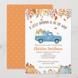 Fall Baby Dusche Einladungen für einen Jungen
