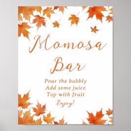 Fall Baby Dusche Momosa Bar Poster