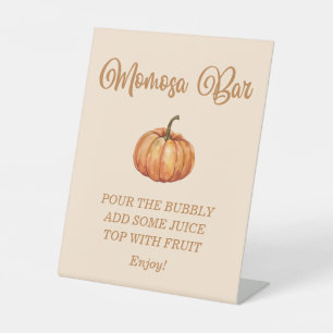 Fall Baby Dusche Momosa Bar Sockelschild