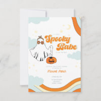 Fall Baby Dusche Retro Ghost Groovy Babydusche in