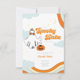 Fall Baby Dusche Retro Ghost Groovy Babydusche in Einladung