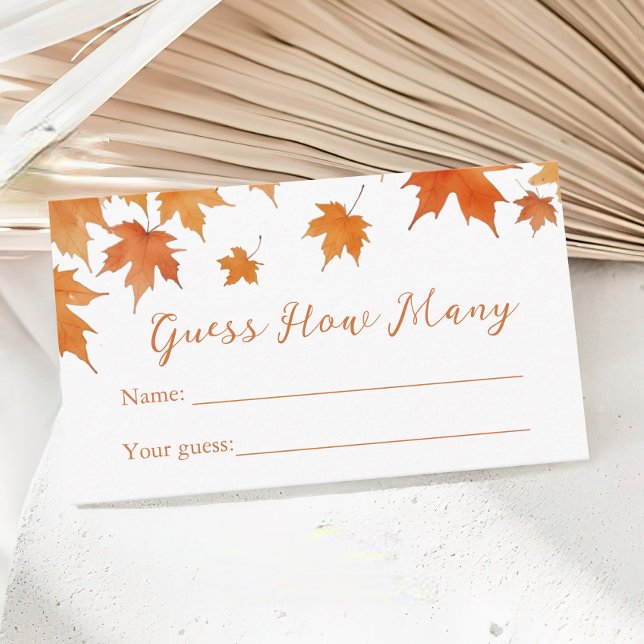 Fall Baby Dusche schätzen, wie viele Spiel Begleitkarte (Von Creator hochgeladen)