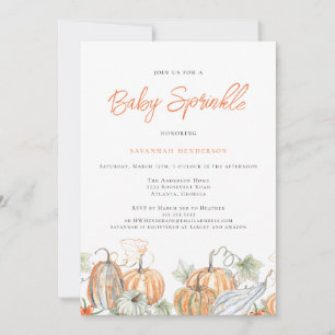 Fall Baby Dusche Sprinkle Pumpkin Einladung