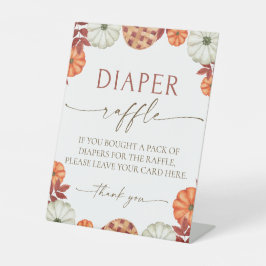 Fall Baby Dusche Windeln Raffle-Zeichen Sockelschild