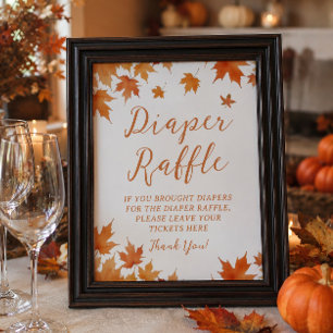 Fall Baby Duwer Diaper Raffle Poster