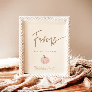 Fall Baby Duwer Favoriten Zeichen, Pumpkin Favors  Poster
