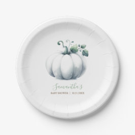 Fall Baby Duwer Gender Neutral Pumpkin Pappteller