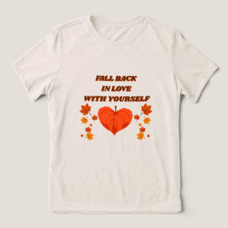 FALL BACK IN LOVE Damen Haferflocken-Kürbis-Herz Tri-Blend Shirt