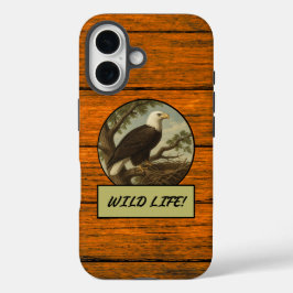 Fall Bald Eagle Wood Grain Case-Mate iPhone iPhone 16 Hülle